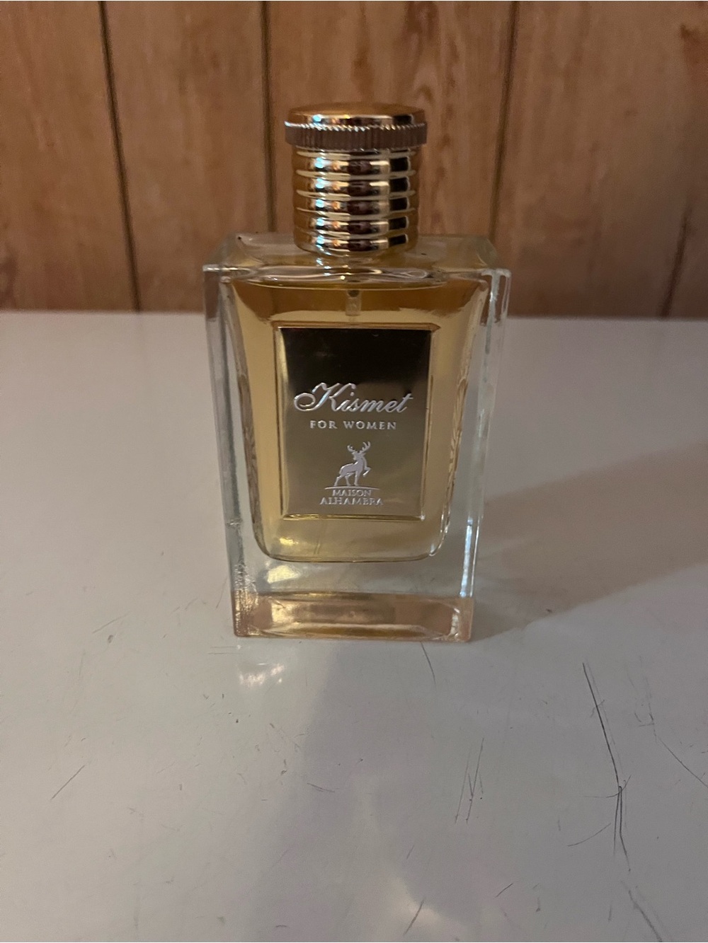 Kismet Women's Perfume - Gold and Clear Glass Bottle
